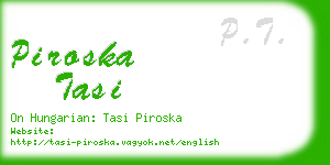 piroska tasi business card